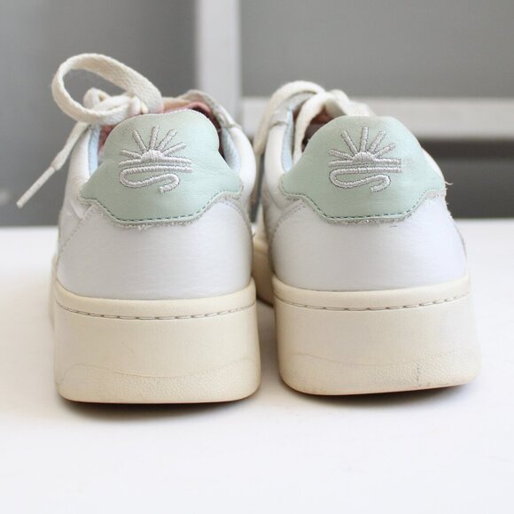 Soludos Women's Roma Retro Sneaker - White / Pastels / Yellow / Pink Size 7 - Picture 5 of 9